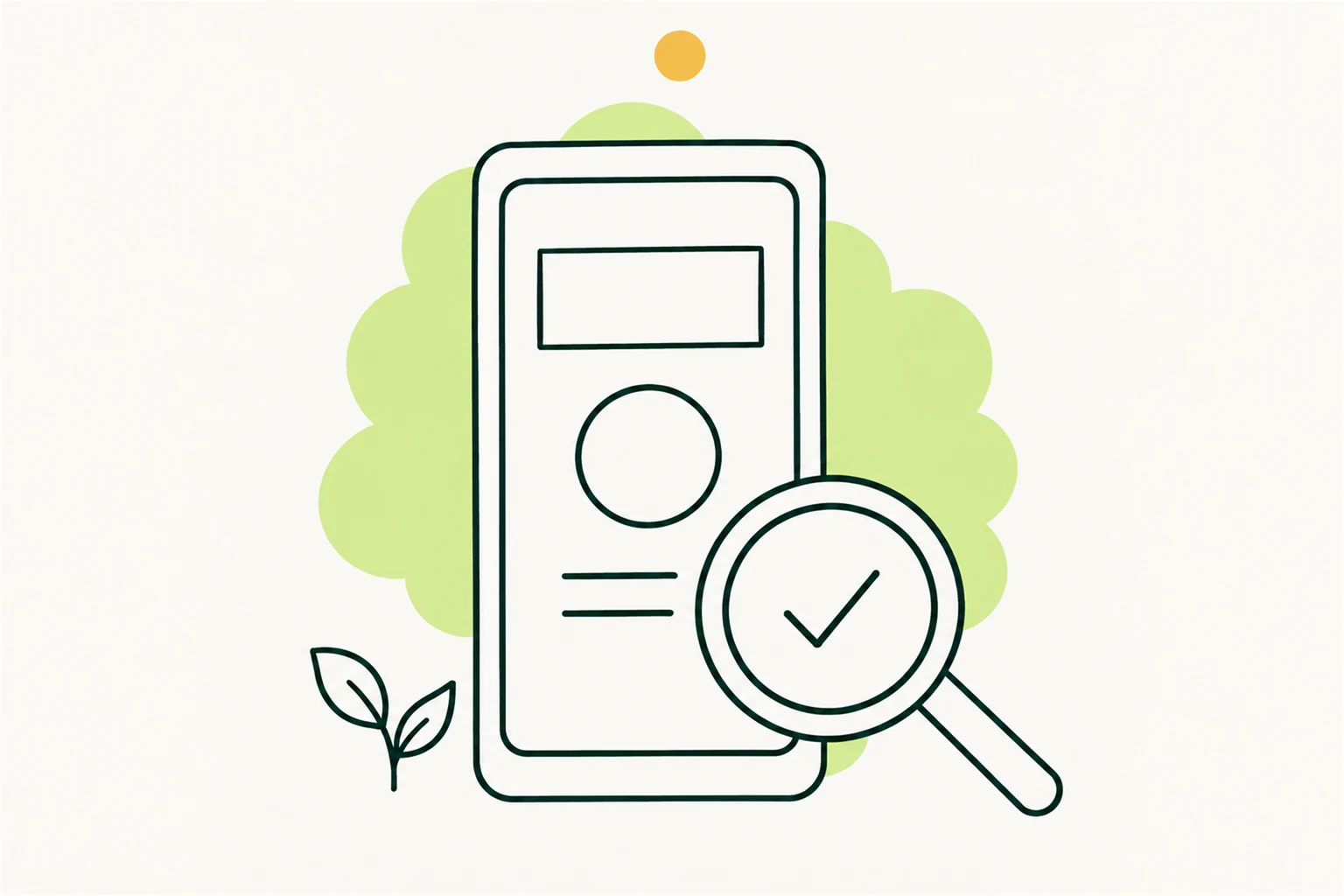 AI-generated illustration of a person comparing a phone with printed pages and checking sources with a pen